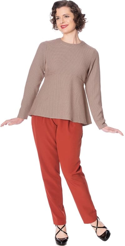 Dancing Days - PEPLUM DREAM Longsleeve top - S - Bruin