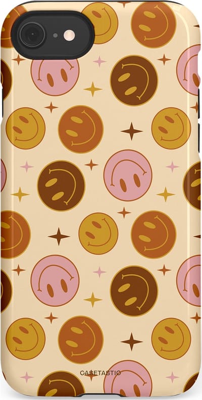 Casetastic Hoesje Geschikt voor Apple iPhone 7/8/SE - Stijlvolle Beschermende Duo-layer Case - Geluk
