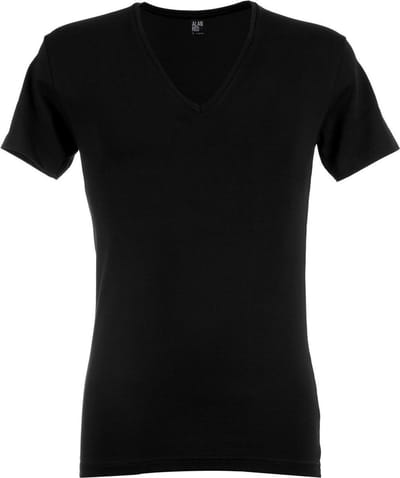 Alan Red T-Shirt NOV V-Neck Stretch Zwart 2-Pack - Maat S - Heren - Basic T-shirt