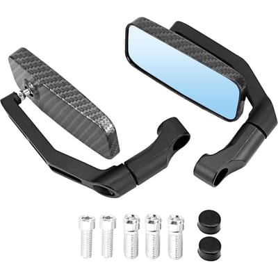 2 pièces Rétroviseurs Latéraux Modifiés en Aluminium pour Moto Anti-éblouissement Rétroviseur Snake print