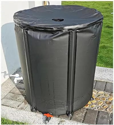 Regenwateropvangtank - Regenton Opvouwbaar - Water Opslaan - Inclusief Filter - 500L - Zwart