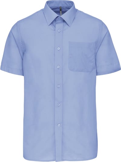Herenoverhemd 'Ace' korte mouwen merk Kariban Hemelblauw maat 4XL