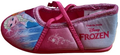 Frozen pantoffels - sloffen - roze - glitters - rubberen zool - elastisch - maat 25