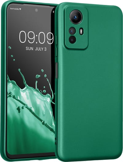 kwmobile metallic telefoonhoesje van TPU - geschikt voor Xiaomi Redmi Note 12S - Flexible case voor smartphone - In metallic donkergroen