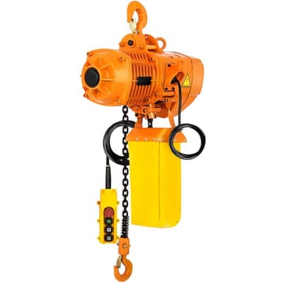 VEVOR elektrische kettingtakel, capaciteit 2200 lbs, hefhoogte 13 ft, snelheid 11 ft/min, 230V eenfase bovenloopkraan met G80-ketting, 10,8 ft kabelafstandsbediening voor garage, winkel, hotel, woning