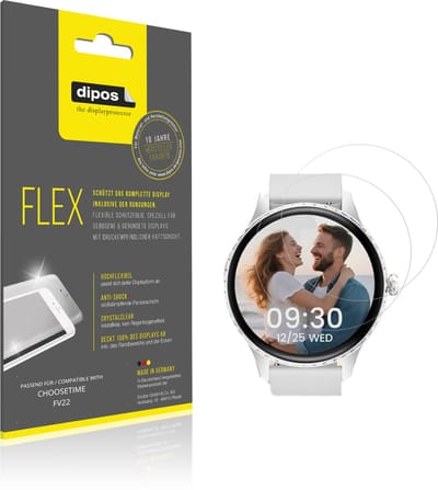 dipos – 2x Beschermfolie geschikt voor CHOOSETIME FV22 | 3D Full Cover Screenprotector | 100% Passend
