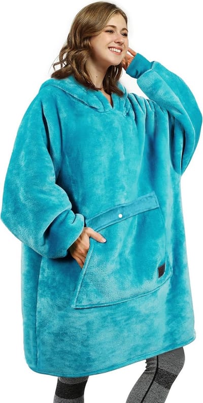 Comfortabele Draagbare Deken Hoodie voor Volwassenen en Tieners