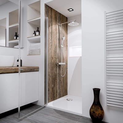 Schulte douchedeur - BREMEN draaideur nis - 90x190 - 6mm transparant veiligheidsglas - alu