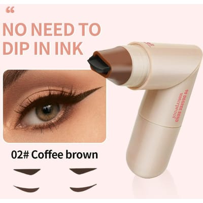 Stylo Tampon Eyeliner Ailé Rotatif, Double Pointe Cat Eye Liner Avec Tampon Aile, Imperméable & Anti-Taches, Cadeau de Fête Parfait