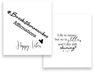 24 Affirmaties - Affirmatiekaarten- cadeautje voor moederdag- Affirmaties - Affirmatie voor een mama - affirmatie kaarten volwassenen - Affirmation for a mom - affirmations - Wenskaarten Set - kleine wenskaarten