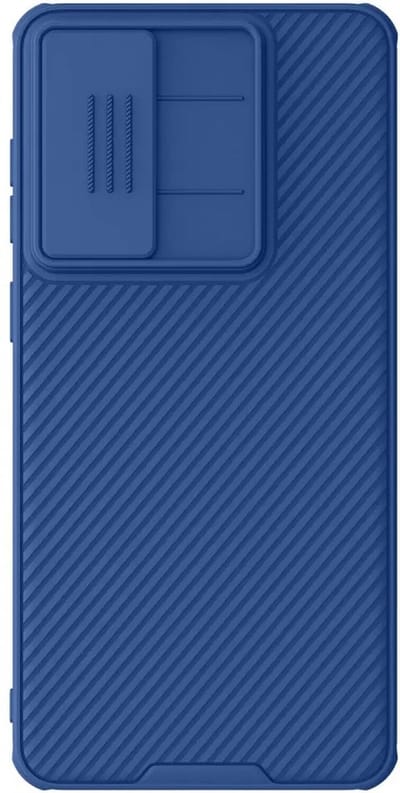 Nillkin CamShield Hoesje Geschikt voor Samsung Galaxy S25 Edge - Back Cover met Camera Slider - Extra Camera Bescherming - Blauw