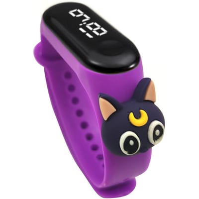 Montre Led étanche pour enfants, montre de sport pour étudiants, grand écran tactile, Bracelet électronique 9 black