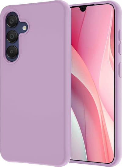Hoesje - Geschikt voor Samsung Galaxy A15 - Sterk & Shockproof - Hoes Cover - Siliconen Case - Lila