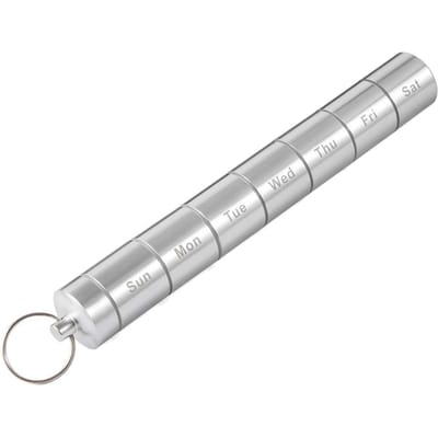 7 Dagen Wekelijkse Pillendoos Houder Wekelijkse Opbergorganizer Container Aluminiumlegering Tablet Dispenser