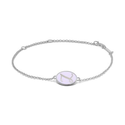 New Bling 9LA-20060-Z Zilveren Armbandje met Letter - Z - Ovaal - 12x8,6mm - Lila - 16+2+3cm - Rhodium - Zilver
