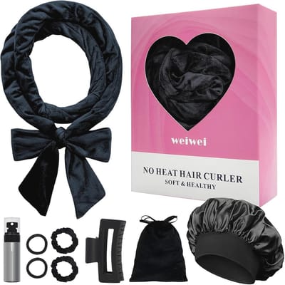 Heatless Nachtelijke Krullende Hoofdband voor Lang Haar met Zachte Rollers