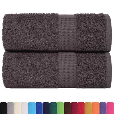 vidaXL - Washandjes - FROGN - 2 - st - 15x21 - cm - 360 - g/m² - antraciet