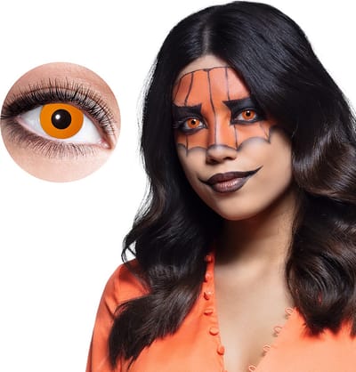 Boland - Paar weeklenzen Pompoen - Volwassenen - Halloween en Horror - Halloween contactlenzen - Horror