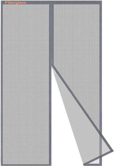 Magnetisch vliegengaas 85 x 210 cm - Grijs, Robuust Anti-Muggen Net voor Deuren en Ramen