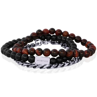 Memphis TRIO Herenarmbanden set The Warrior-21cm