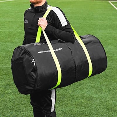 Draagtas voor Voetbaldoelnetten - Voor 2 Volledige Maat Voetbalnetten met Zijzakken voor Accessoires