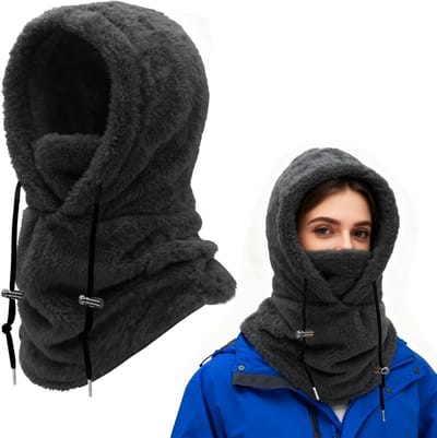 Unisex Thermal Fleece Balaclava - Winddicht Ski Masker, Multifunctionele Wintermuts met Nekwarmer voor Sport en Buitenactiviteiten