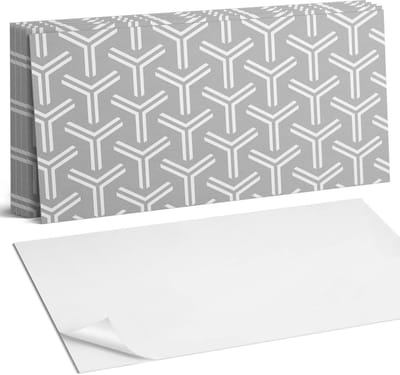 Coloray Plaktegels - Geometrisch pijlpatroon Wandtegel Zelfklevend - 60 cm x 30 cm - Grijs Plaktegels - 6 stuks - Rechthoek PVC Tegels - Plaktegels Keuken - Zelfklevende Vloertegels Badkamer - Vinyl Tegels - Zelfklevende Wandtegels