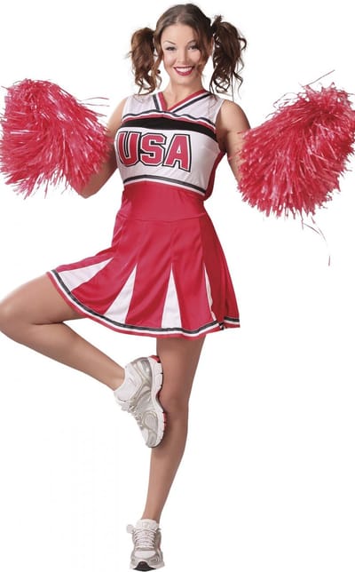 Fiestas Guirca - Volwassenkostuum Cheerleader USA XL (44-46) - Carnavalskleding - Carnaval - carnavalskleding 2027 - Carnaval kostuum