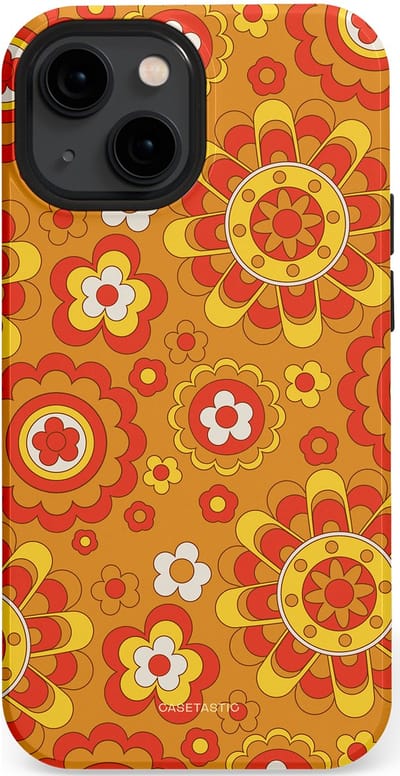 Casetastic Hoesje Geschikt voor Apple iPhone 13 Mini Magsafe - Stijlvolle Beschermende Duo-layer Case - Retro droom