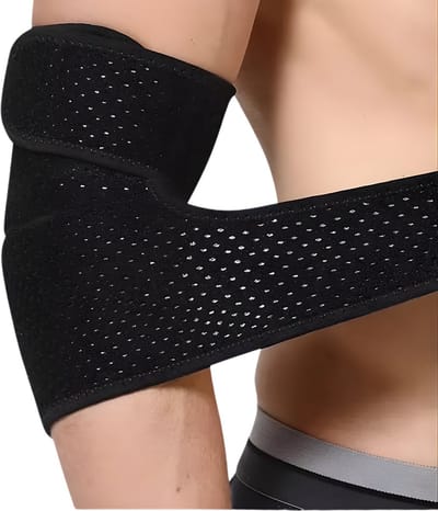 Goodli Elleboog Brace Verstelbaar - One Size - Zwart - Tennisarm Brace voor Ondersteuning - Elbow Sleeve - Elleboog Bandage - Onderarm Brace