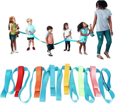 Verstelbare Anti-verlies Touw voor Kinderen met Kleurrijke Handvatten - Ideaal voor Peuters en Kinderdagverblijven, Veiligheid en Gemak
