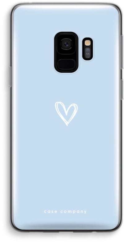 Case Company® - Hoesje geschikt voor Samsung Galaxy S9 hoesje - Klein Hart Blauw - Soft Cover Telefoonhoesje - Bescherming aan alle Kanten en Schermrand