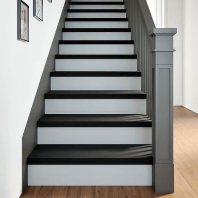 vidaXL - Traptreden - 8 - st - 80x30x2 - cm - massief - eikenhout - bruin-zwart