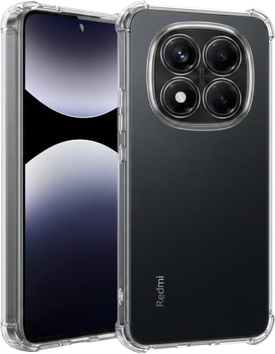Hoesje - Geschikt voor Xiaomi Redmi Note 14 Pro - Sterk & Shockproof - Siliconen Shock Case - Hoes Cover - Telefoonhoes - Transparant
