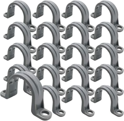 20 Stuks 2-Hole Slangklemmen voor Gas- en Waterleidingen, Twee Gat Klemmen en Buisklemmen voor Diverse Toepassingen