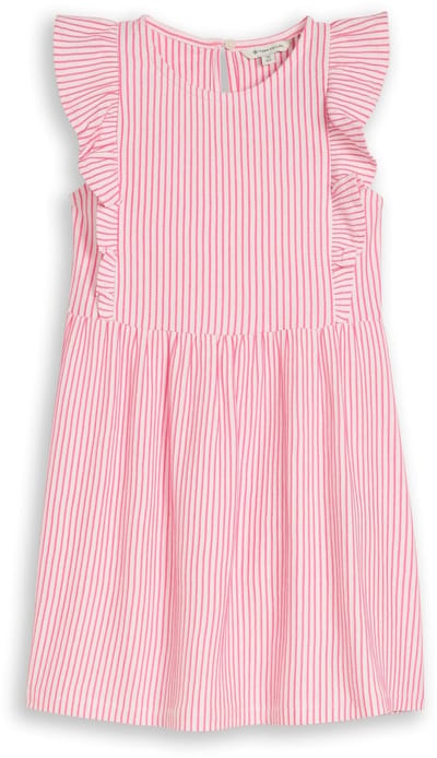 Tom Tailor - Minijurk met streepmotief - Maat 92/98 - vertical pink white stripe