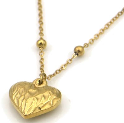 Ketting - RVS - hartje - 40-45 cm – valentijn – cadeau