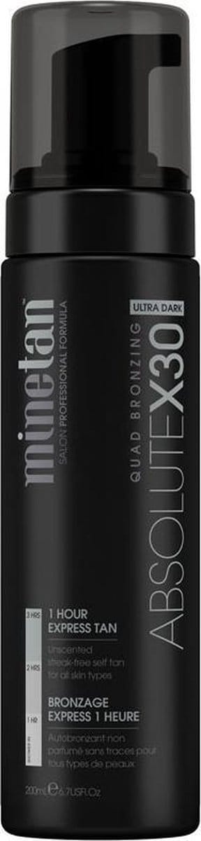 MineTan Absolute X30 Self Tan Foam - Zelfbruining mousse - vrij van parabenen - vegan - 200 ml