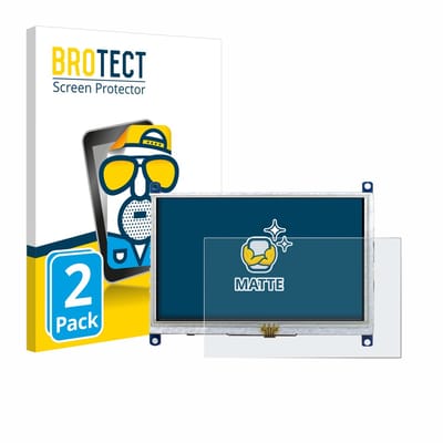 BROTECT - Screenprotector voor Raspberry Pi Touchscreen 5" - Folie Beschermfolie matte 2 Stuks