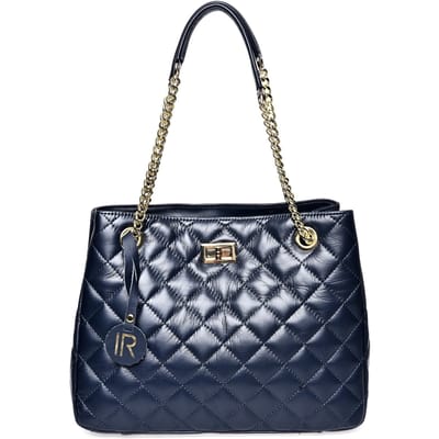Isabella Rhea Blauw Rundleer Tas