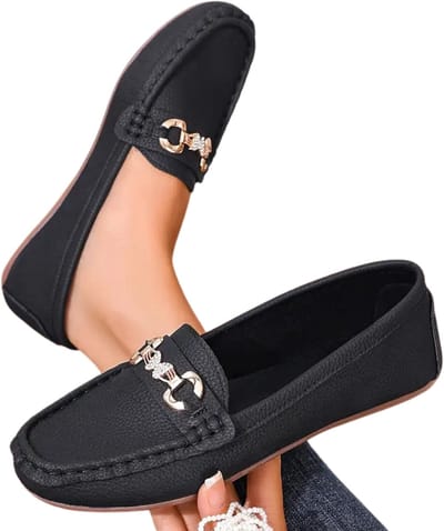 Bovista Loafers Dames - Met Hak - Damesschoenen - Instappers - Zwart - Maat 36.5