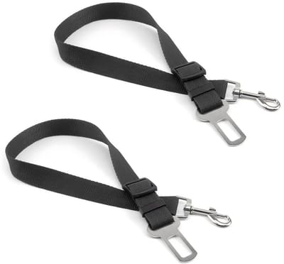 Dailygoods- Hondenveiligheidsgordel Verstelbaar - Veiligheidsharnas - 2 Stuks - Nylon - Universeel - Max. Lengte 71 cm - Hondentuig