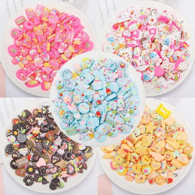 100 Super Schattige Slijm Bedels voor Kruidwerk en Scrapbooking