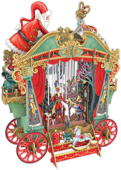 3D-Pop Up Wenskaart Christmas Puppets - Laser gesneden kerstkaart