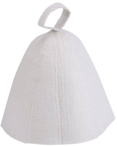 Dailygoody - Wol Gevoelde Sauna Hoed - Comfortabel en Stijlvol - Wit