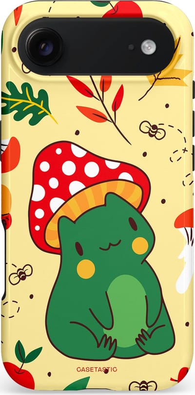 Casetastic hoesje geschikt voor Apple iPhone Air - MagSafe - Dubbellaagse bescherming - Kwakende vriendjes - Fashion Case - Beige Groen Rood