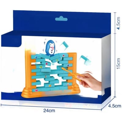Pinguïn Kinderpuzzels Opslaan: Twee Personen Muur Bouwen en Muur Duwen Ouder-kind Interactief Leuk Bordspel Speelgoed Penguin push brick