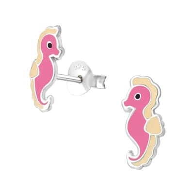 Oorbellen zeepaardje - Nikkelvrij en veilig voor kinderen - 11x5mm