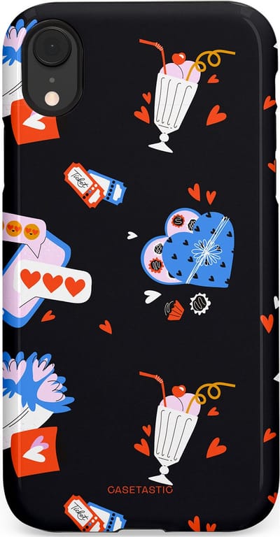 Casetastic Hoesje Geschikt voor Apple iPhone Xr - Stijlvolle Beschermende Duo-layer Case - Liefdes Kaarten