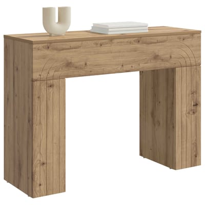 vidaXL - Salontafel - Artisanaal - eiken - 102 - x - 35 - x - 75 - cm - Bewerkt - hout